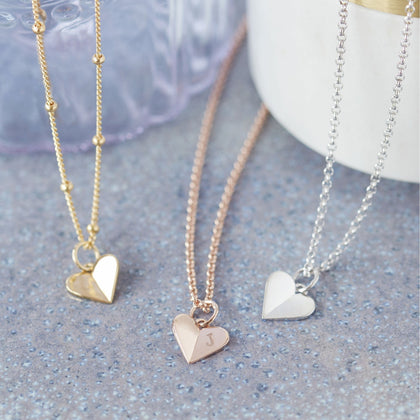 Mini Heart Necklace Silver